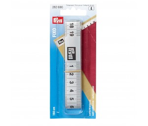 Centimetru croitorie autoadeziv, finisaj argintiu 150 cm - Prym 282690